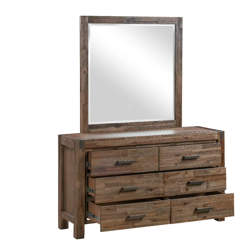 Modern Acacia Solid Wood Bedroom Set – Customizable Size & Color 6