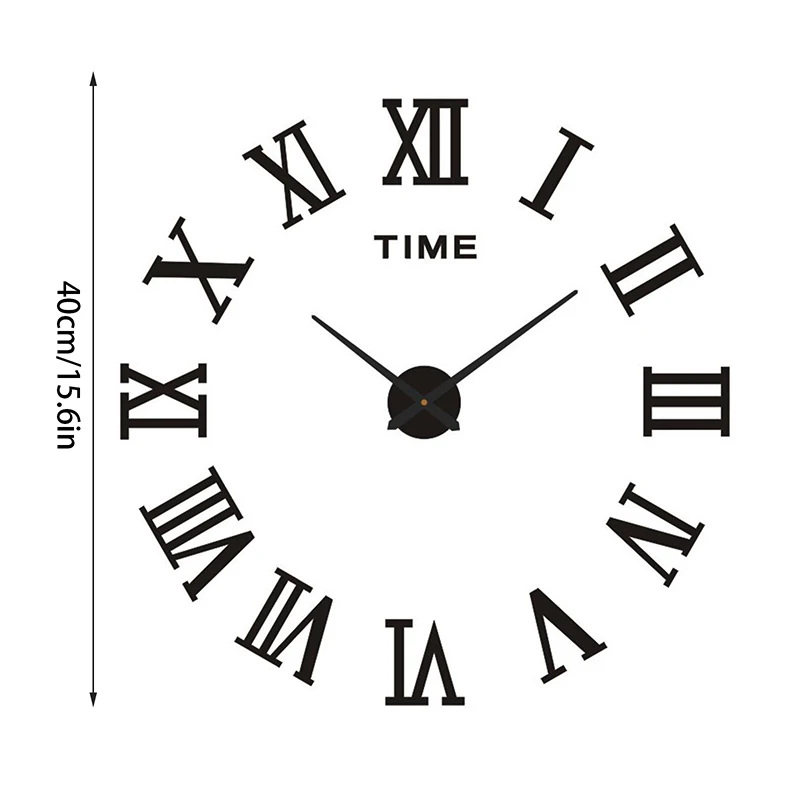 1Pc 3D Wall Clock Mirror Wall Stickers Creative DIY Clocks Modern Design Mute Quartz Needle Watch Home Decor