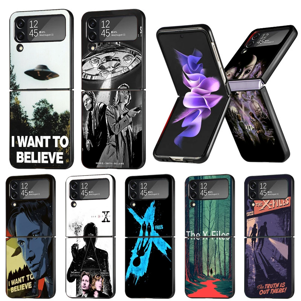 The X Files I Want To Believe Custodia Rigida Per Pc Per Samsung Galaxy Z Flip4 Flip5 Cover Nera Z Flip 3 Custodia Antiurto Pieghevole