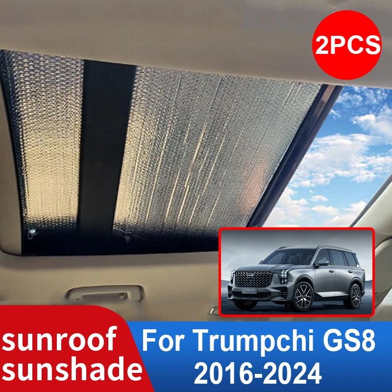 2x Car Sunroof Sunshade for Trumpchi GS8-Roof Sunscreen Heat Insulation Sun Cover Windscreen
