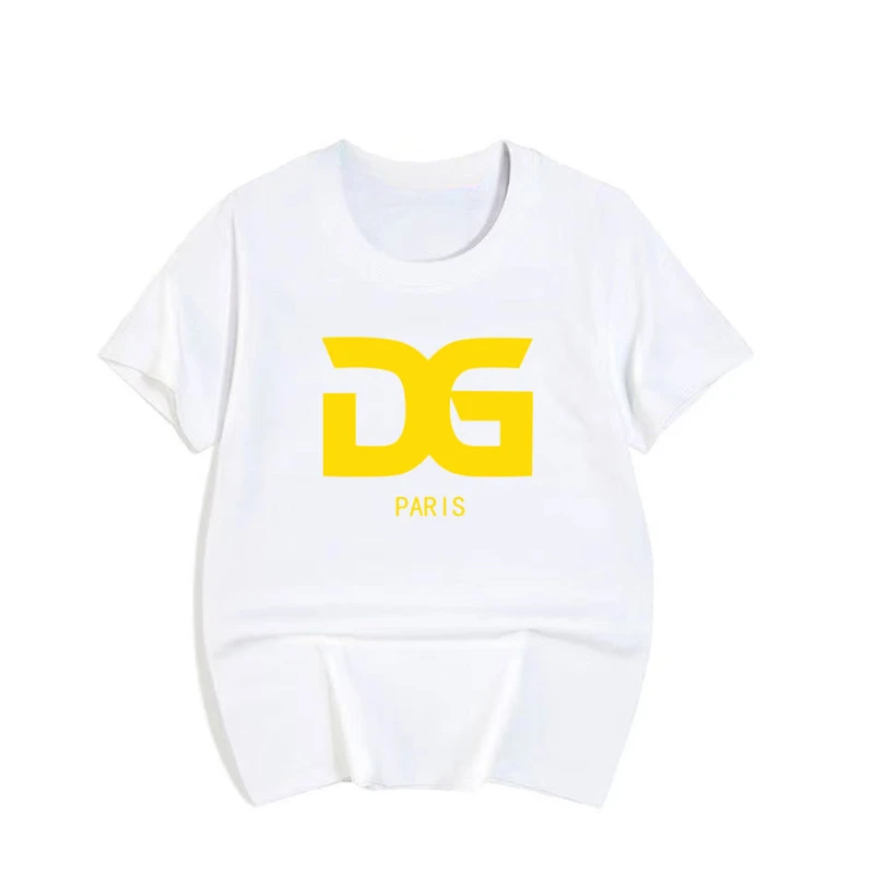 thumbnail image 1 of Camiseta de algodón para niños, camiseta de moda con estampado de letras para niñas y niños, camisetas de manga corta con cuello redondo para bebés, ropa para niños, 1 of 5