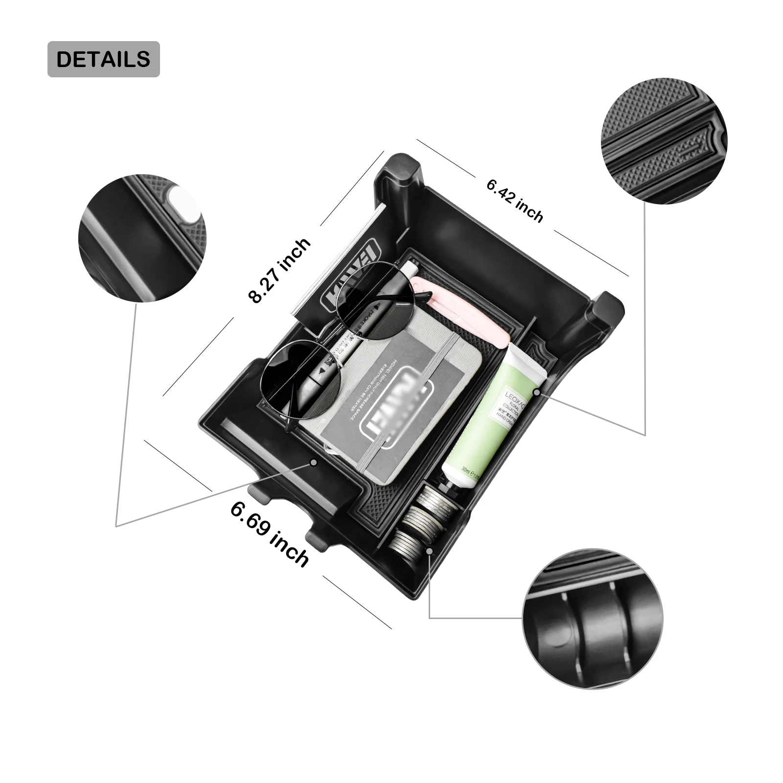 thumbnail image 2 of 2021 Ford F150 Accessories LANTU Car Console Organizer Tray For 2024 2023 2022 GC Sierra/Chevy... 2024 F150 Accessories 2 of 11