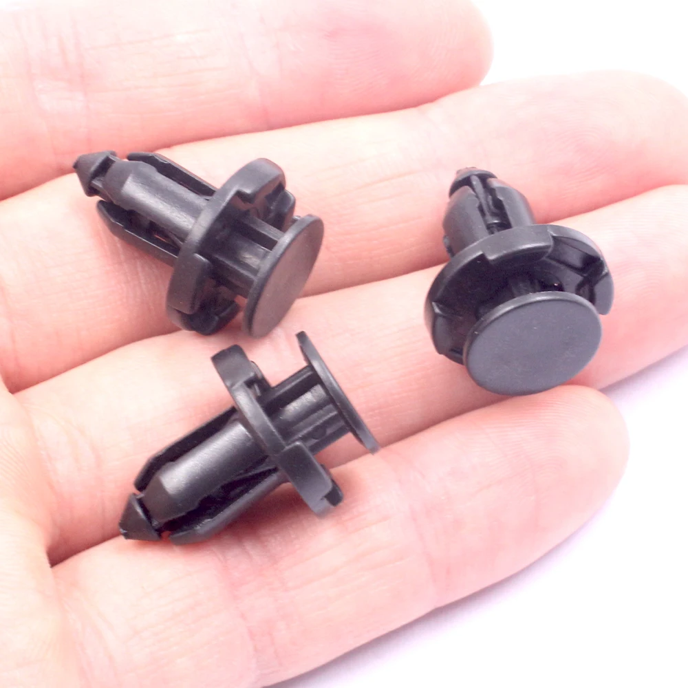 50Pcs Push in 9mm Hole Black Vehicle Car Bumper Door Panel Fender Liner Clips Retainer Plastic Auto Fasteners Rivets Clips,car plastic clips