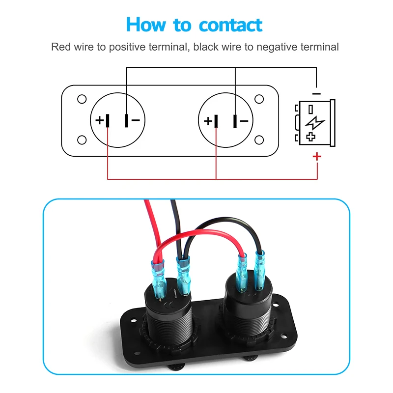 12V USB ܼƮ ؾ г PD  C QC3.0 USB Ʈ LED а  ġִ     