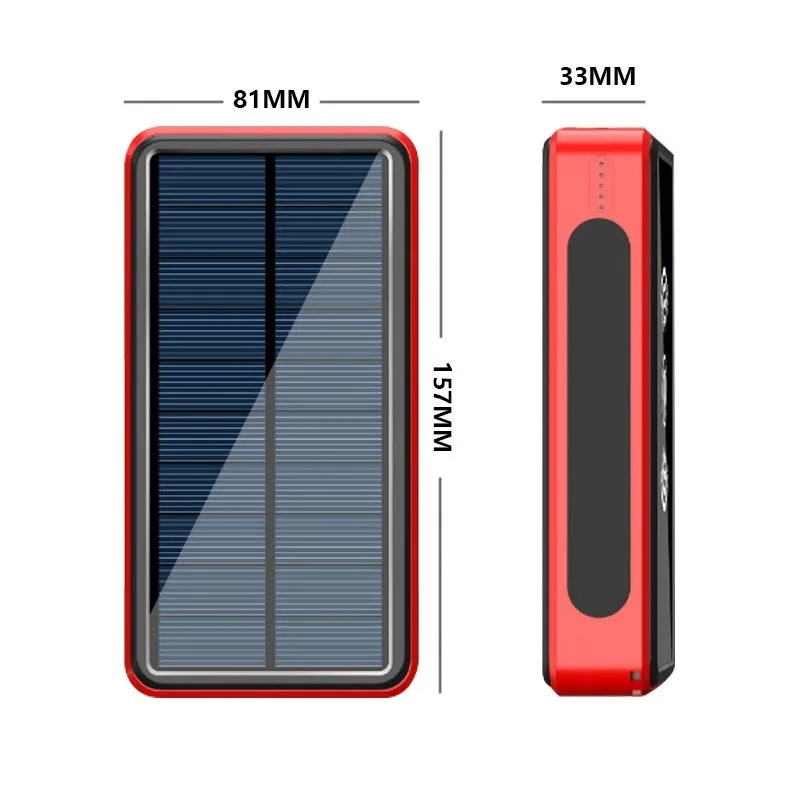 powerbanks Wireless Solar 80000mAh Power Bank Portable Charger External Battery Powerbank Outdoor Power Bank for Xiaomi Samsung IPhone wireless battery pack