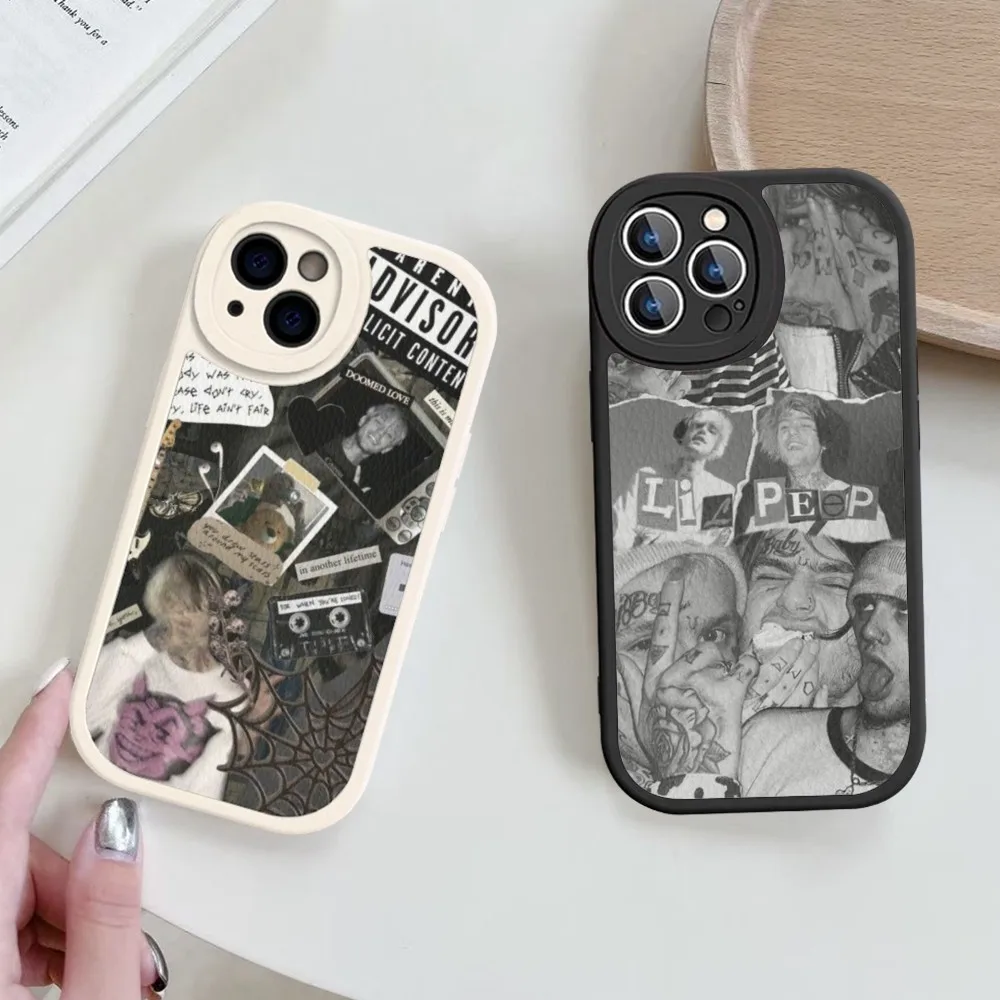 L-Lils P-Peeps Custodia In Pelle Rigida Per Iphone 14 13 12 Mini 11 14 Pro Max Xs X Xr 7 8 Plus Fundas