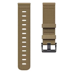 22mm Woven Nylon Sport Watch Strap Bracelet for 22mm (Khaki)