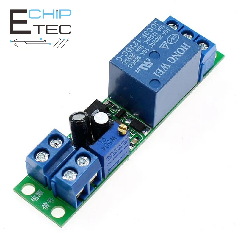 12VDelayRelayModuleAutomobileStartDelaySwitchwithOptocouplerSignalTriggerAdjustable