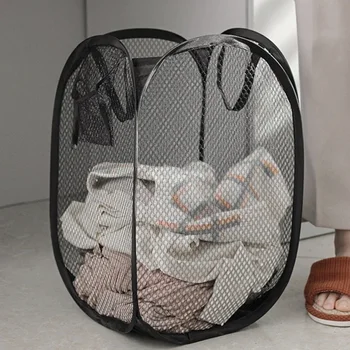 Foldable Mesh Laundry Basket 1