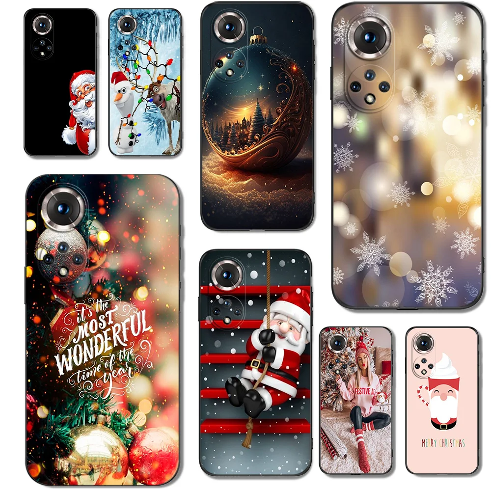

For Honor 50 Case For Honor 50 Pro Case For Huawei nova 9 Pro Case nova9 Honor50 50Pro black tpu case Christmas Funda