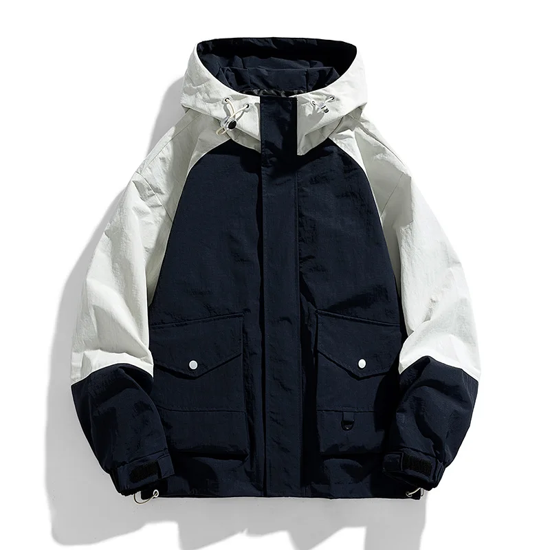 

Уличные походные куртки для мужчин и женщин, ветрозащитные водонепроницаемые куртки с капюшоном для кемпинга и бега, осенняя Новая модная куртка
