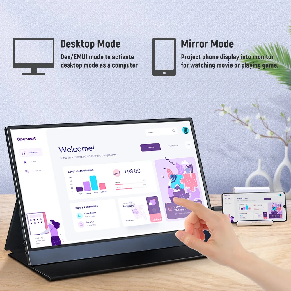ġ ũ 15.0 ġ 1080P IPS , ޴ LCD FHD USB CŸ HDMI ȣȯ, ġ PS5 Xbox ƺ ӿ Ʈ