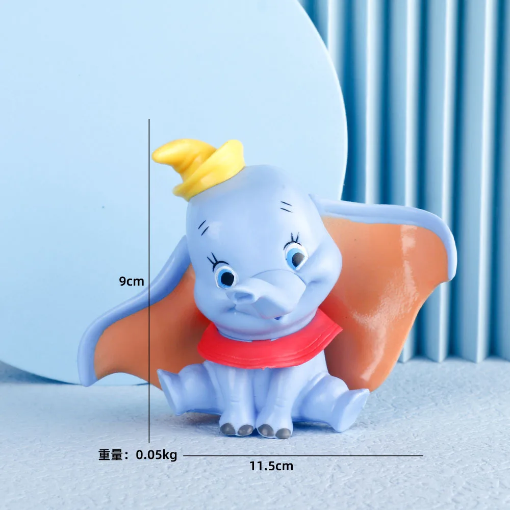 Disney 9-10cm  Cartoon Anime Figure Dumbo Elephant Pvc Action Figure Toys for Children Birthday Party Christmas Gifts