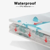 Waterproof Cotton Mattress Cover, Throw Fitted Sheet, Bed Replacement Protector, Single, Double, 140, 160, Muti Size Bed Sheets 2