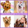 100PCS Pet Bowknots For Dogs and Cats Handmade Dog Bows With Rubber Bands Removable Dog Grooming Accessories Pet Supplies 2