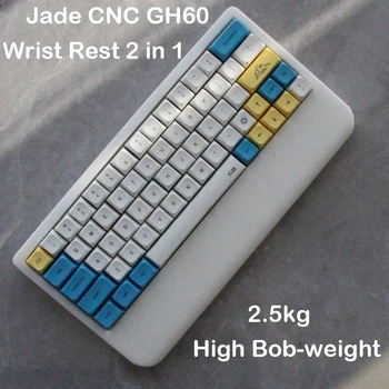 내추럴 옥 CNC 기계식 키보드 케이스, 손목 받침대, 2 in 1, GH60