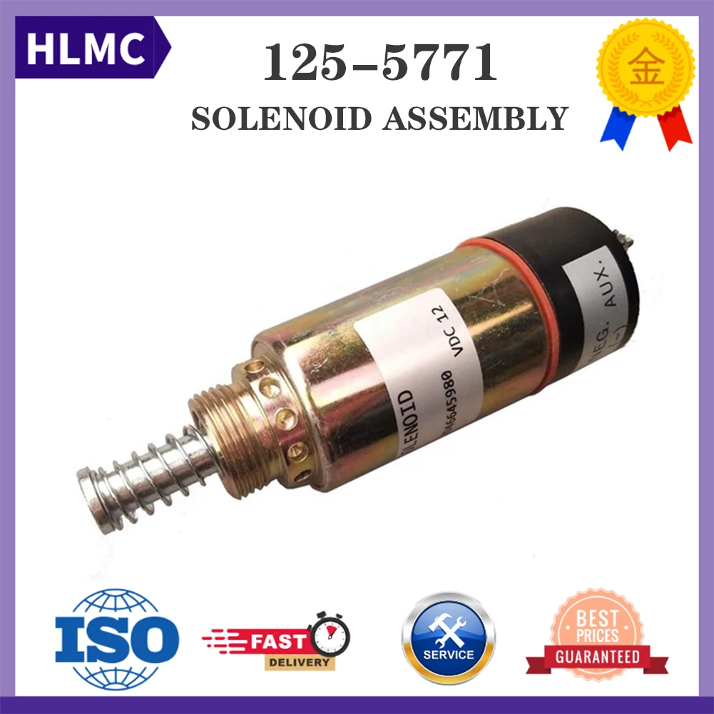 High Quality 12V Fuel Shut Off Solenoid Valve 125-5771 1255771 For AP-1000 AP-1050 3114 3116 3126 RT100