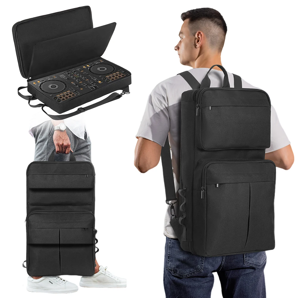 Zaino per DJ per Controller Pioneer DDJ-400 DDJ-FLX4/Roland DJ-202, Custodia da Viaggio Antigraffio con Tracolla Regolabile - immagine 3