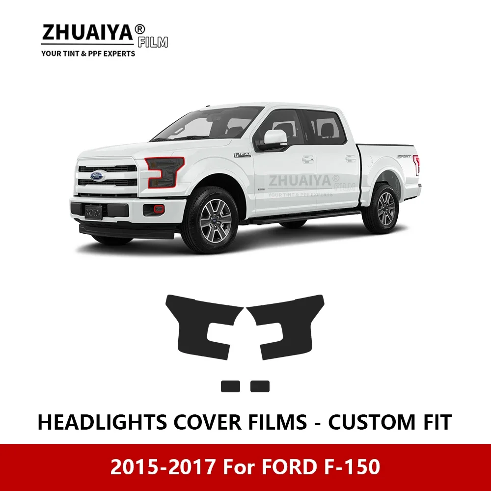 

For FORD F-150 2015-2017 Car Exterior Headlight Anti-scratch PPF precut Protective film Repair film Car stickers Accessories