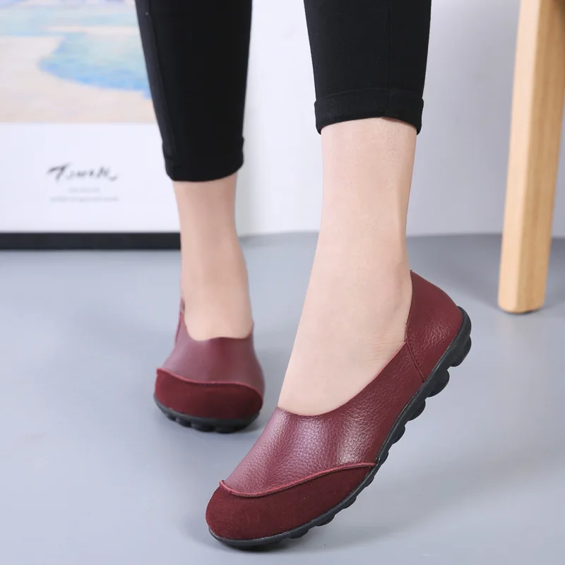 New 2024 Casual Breathable Genuine Leather Cow Suede Flats Doudou Shoes For Women Chaussure Femme Ladies Trainers Zapatos Mujer