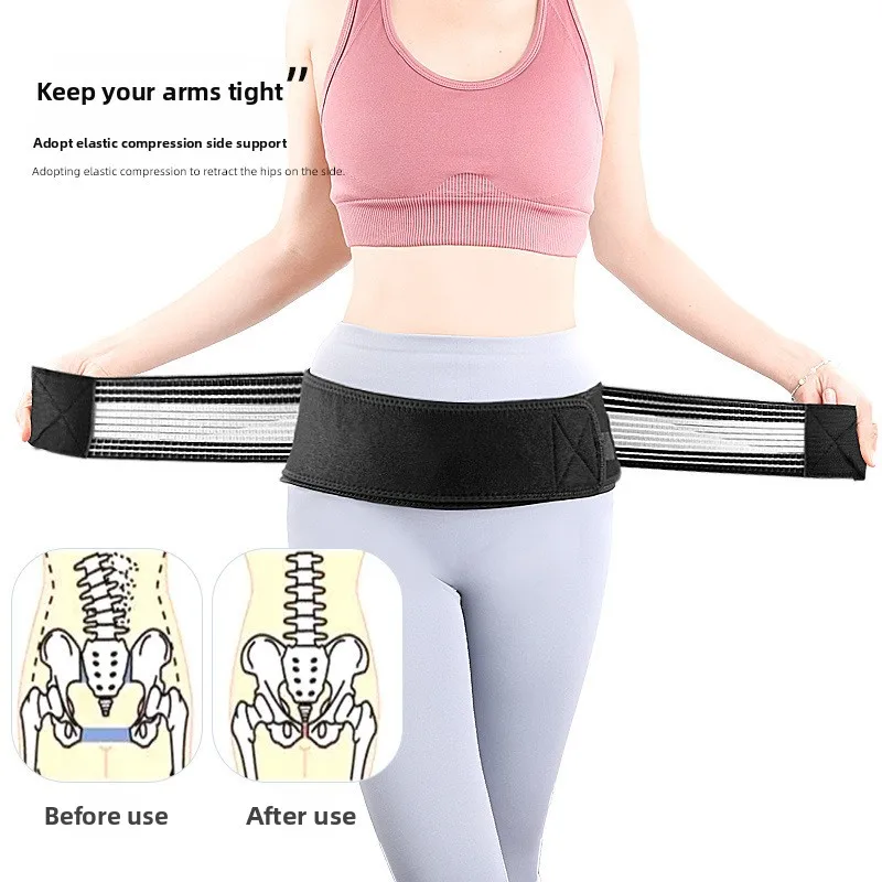 Sacroiliac Joint Hip Belt Lower Back Support Brace for Sciatica Pelvis Lumbar Pain Relief Adjustable Compression Belt