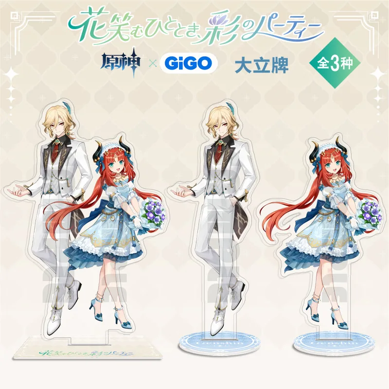

Genshin Impact Action Figure Cosplay Acrylic Stands Game Characte CP Kaveh Nilou Lovers Model Plat Gifts