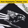 White gel pens,0.5mm fine tip gel ink pens for black paper drawing, sketching, illustration,adult coloring,journaling,set of 10 4