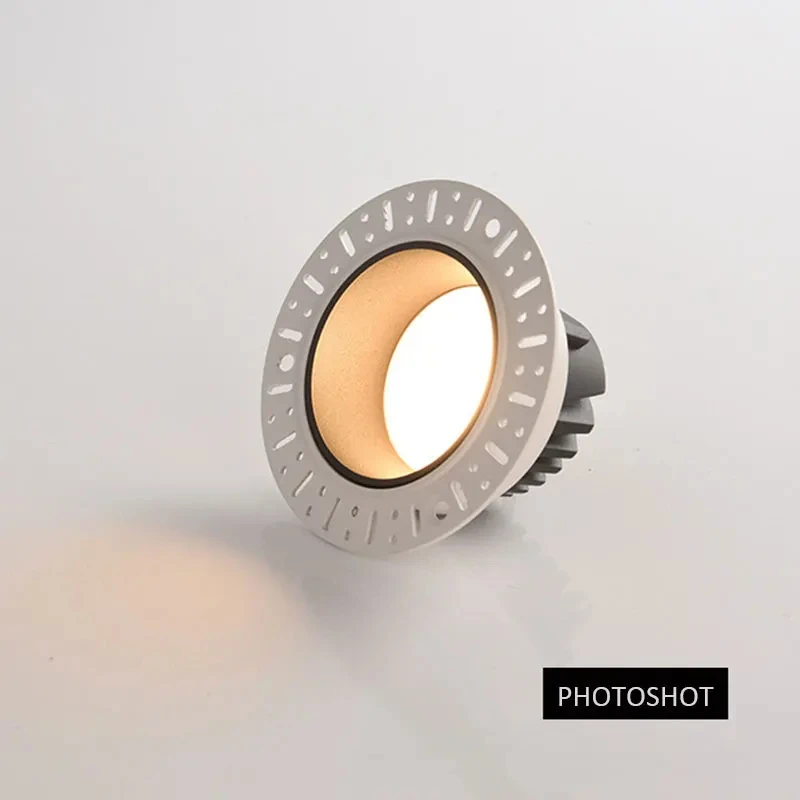 LED Recessed Borderless Spot Light Downlight Living Room Spotlight 7.5CM 9.5CM Hole Downlight Minimalist Bedroom Light