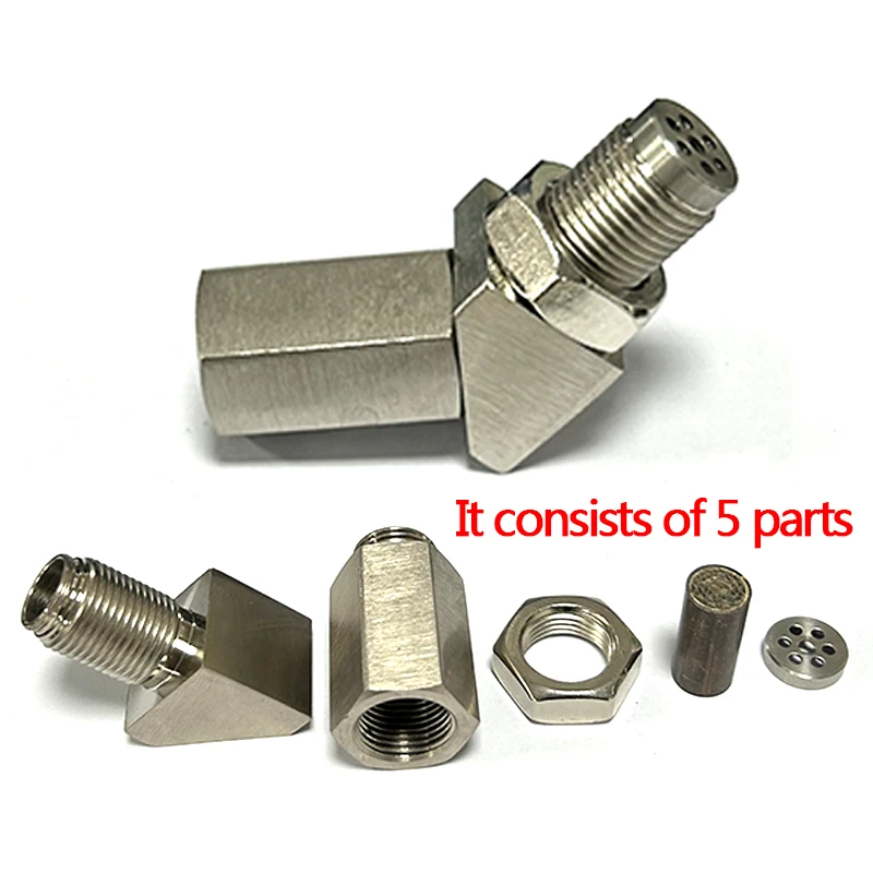 Universal 90Degree 135Degree 180degree Mini Catalytic O2 Oxygen Sensor Spacer Adapter Engine Light CEL Check Bung 5