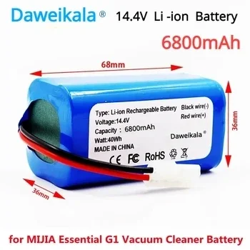 4S1P 14.4V li-ion battery pack 6800mAh for Xiaomi Mi robot vacuum MOP Essential G1 MJSTG1 SKV4136GL H18650CH R30 R35 rechargeable battery,vacuum cleaner battery