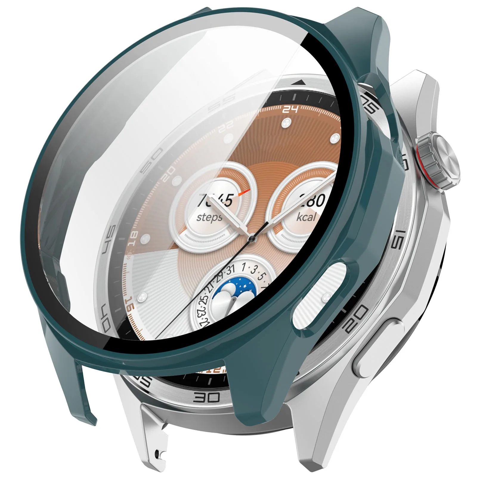 Premium Tempered Glass PC Screen Protector Case - 46mm Watch Accessory Cover