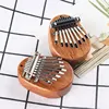 1Pcs Wood Mini Thumb Piano Musical Toys 8 Tones Portable Beginner Finger Piano 5