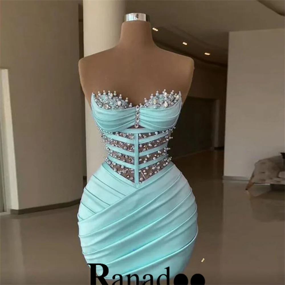 Ranadoo Fairytale Celebrity Dresses for Birthday Party with Sleeveless Criss Cross Sweetheart Vestidos De Noche Customized womens dress