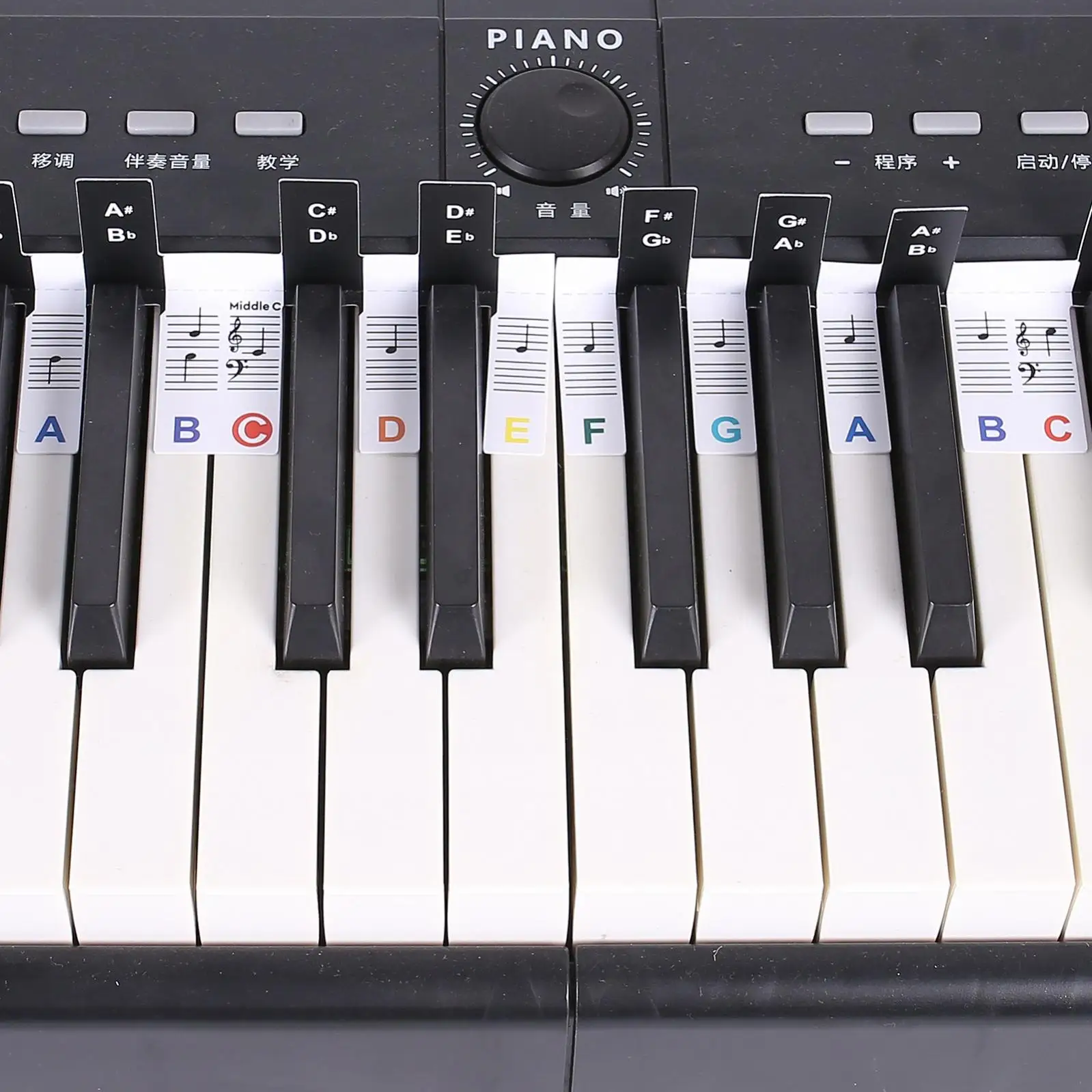 88 Keys Piano Keyboard Note Labels Marker Free Paste Upgraded Piano Notes Guide for Beginners Kids Overlay Key Stickers piano keyboard labels