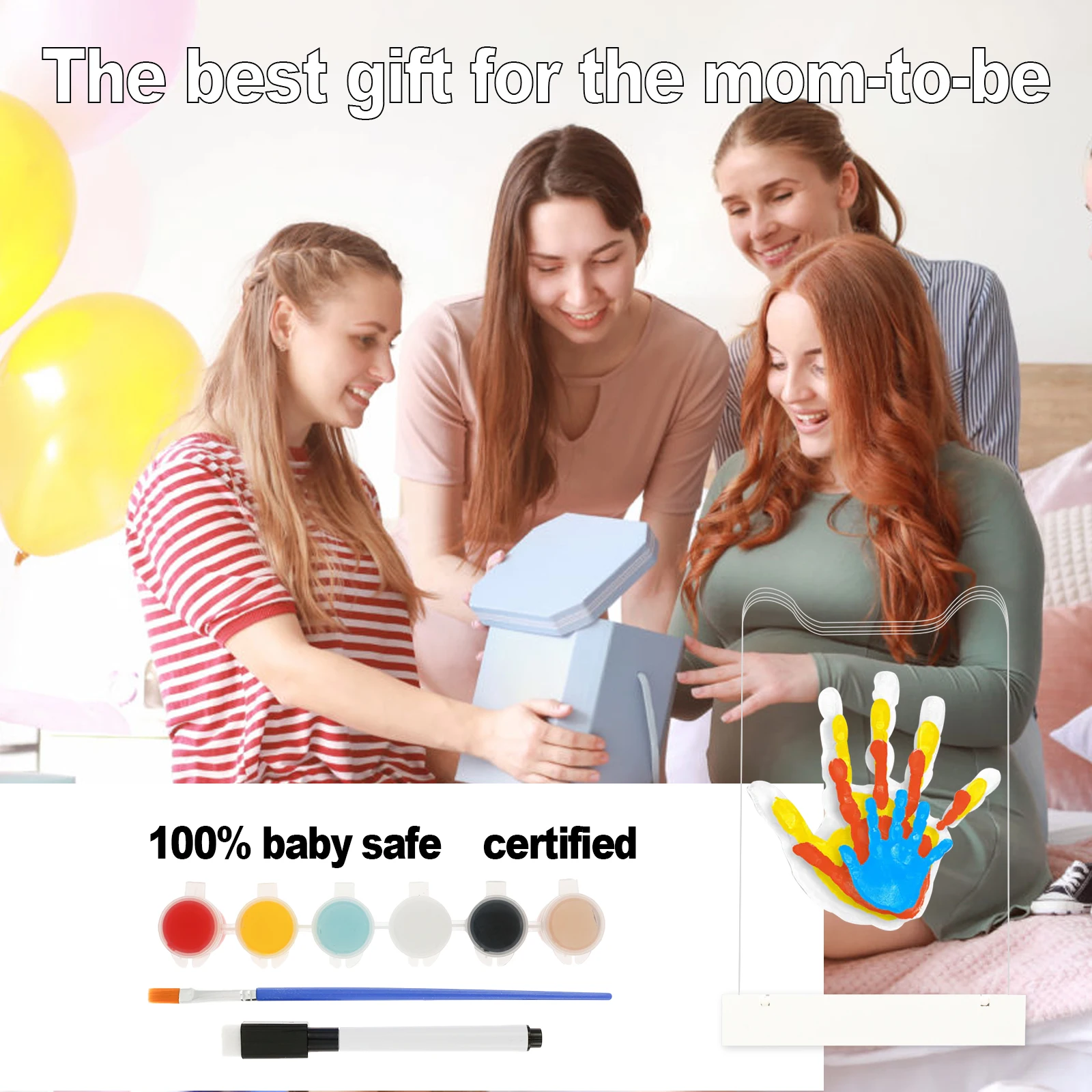 Kit di impronte digitali trasparenti per la famiglia, regalo per i neo