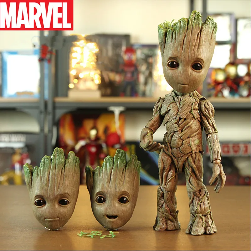 

Marvel The Avengers Groot Little Tree Man Anime Movie Character Modeling Figure Movable Joint Model Cute Children Holiday Gifts