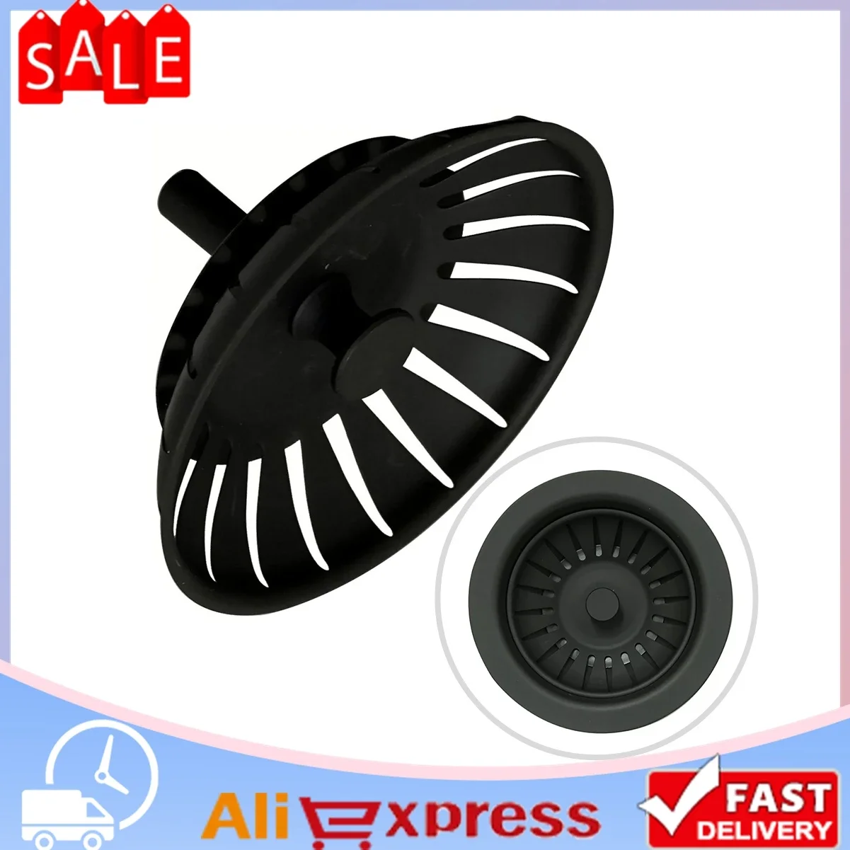 78mm Kitchen Sink Replacement Drain Waste Filter Plug Stainless Steel