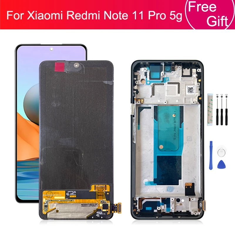 Original Amoled For Xiaomi Redmi Note 11 Pro 5g Lcd Display Touch