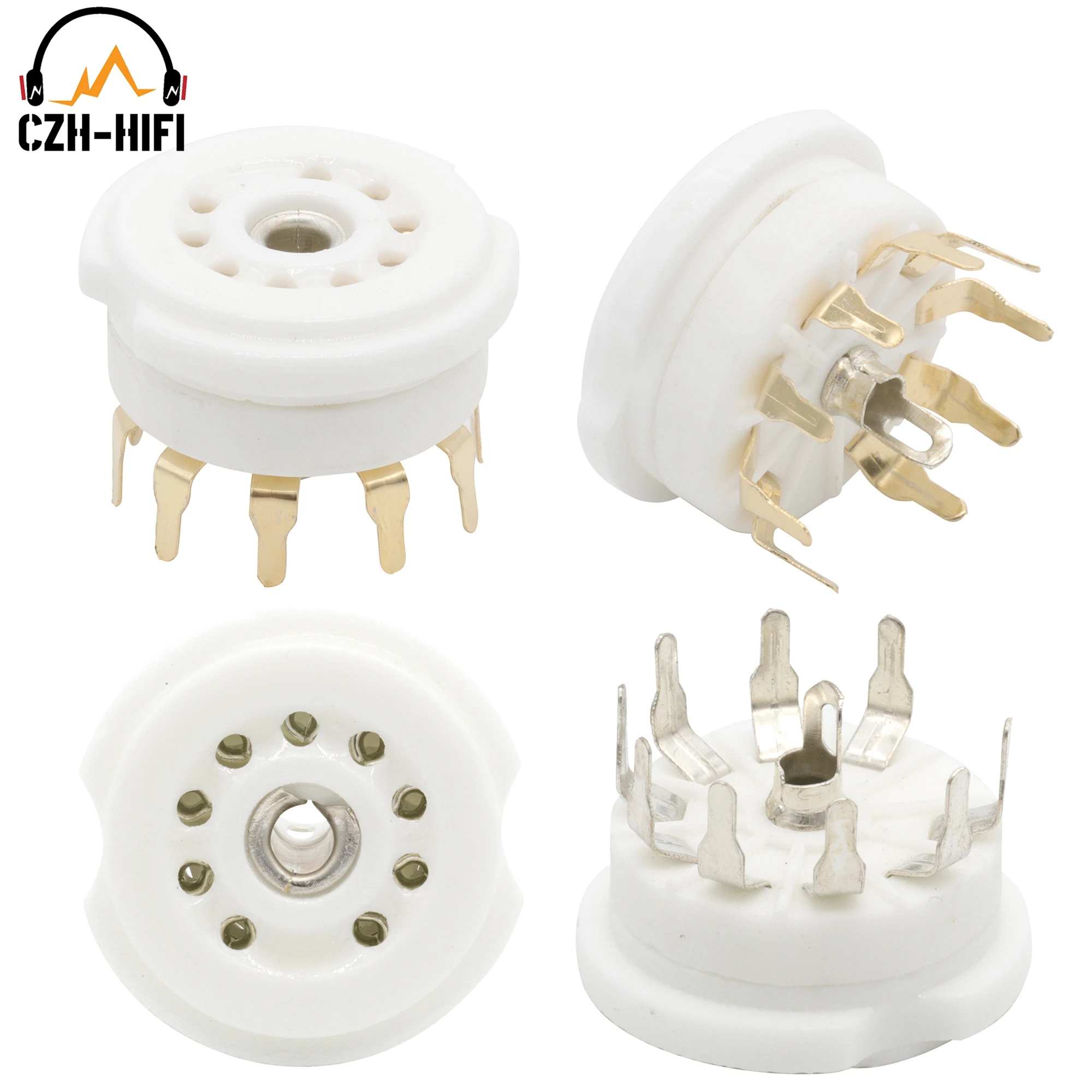 9Pin B9A Tubo Presa Pcb Montaggio Valvola Di Ceramica Presa Per 12Ax7 12Au7 Ecc82 5670 E88Cc Ecc83 6922 12Ax7 El84 12Bh7 Audio Fai Da Te