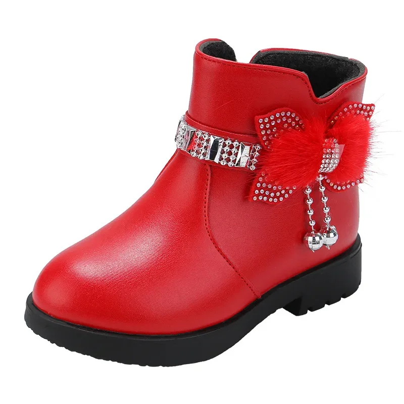 2023 Autumn Winter Girl's Boot Soft Leather Ankle Boots Plus