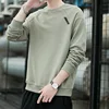 Men's Clothing England Spring Autumn Round Neck Pullover Lantern Long Sleeve Preppy Style Casual Sports Hoodies Classic Tops 2