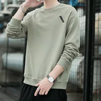 Men's Clothing England Spring Autumn Round Neck Pullover Lantern Long Sleeve Preppy Style Casual Sports Hoodies Classic Tops 2