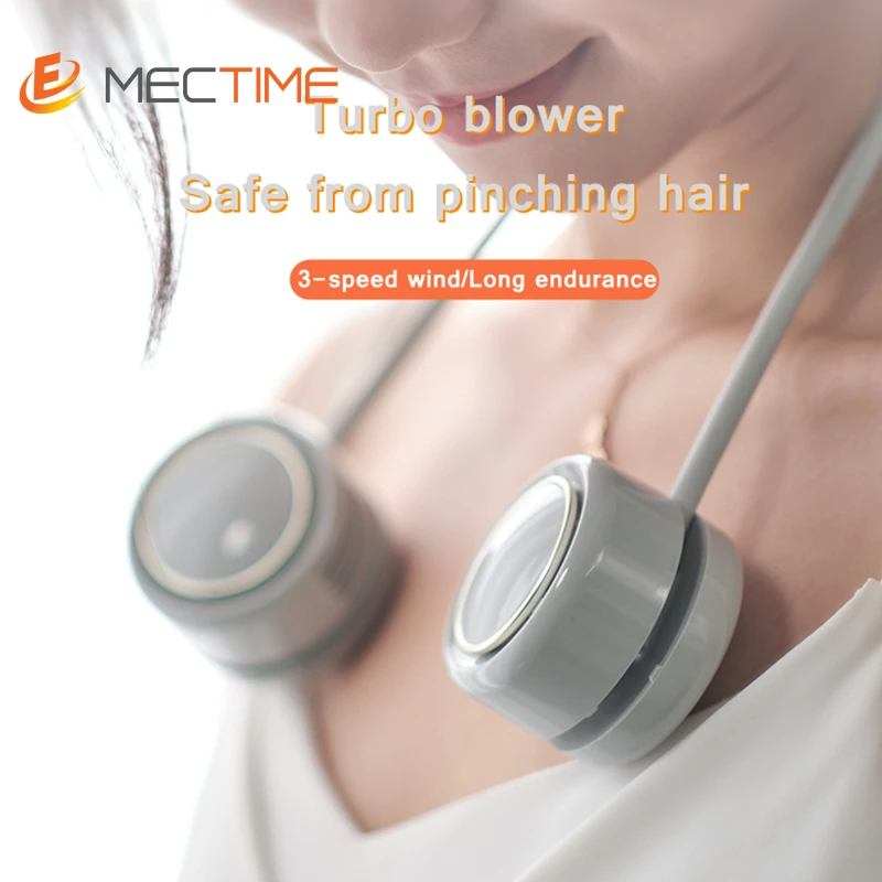 

2022 Outdoor Travel Mini Light Bladeless Halter Neck Air Cooling Fan Portable USB Chargeable Dual Motor Air Cooler Electric Fan