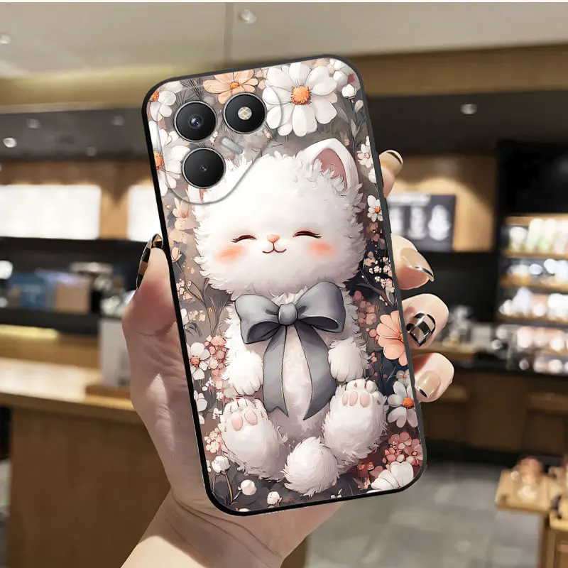 Sleek Silicone Shockproof Phone Case - Ultra Fashion Print, Black
