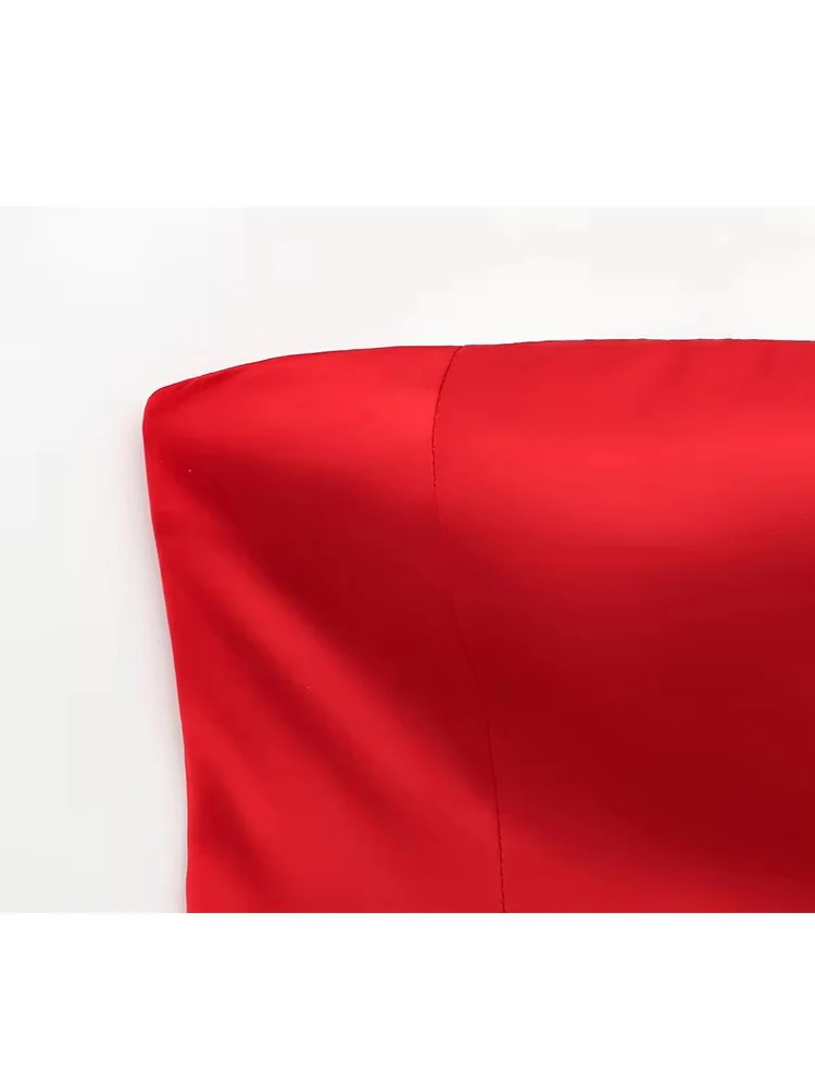 TFMLN Fashion Women Strapless Top T Shirts New Elegant Spring Summer Elastic Clothes Sleeveless