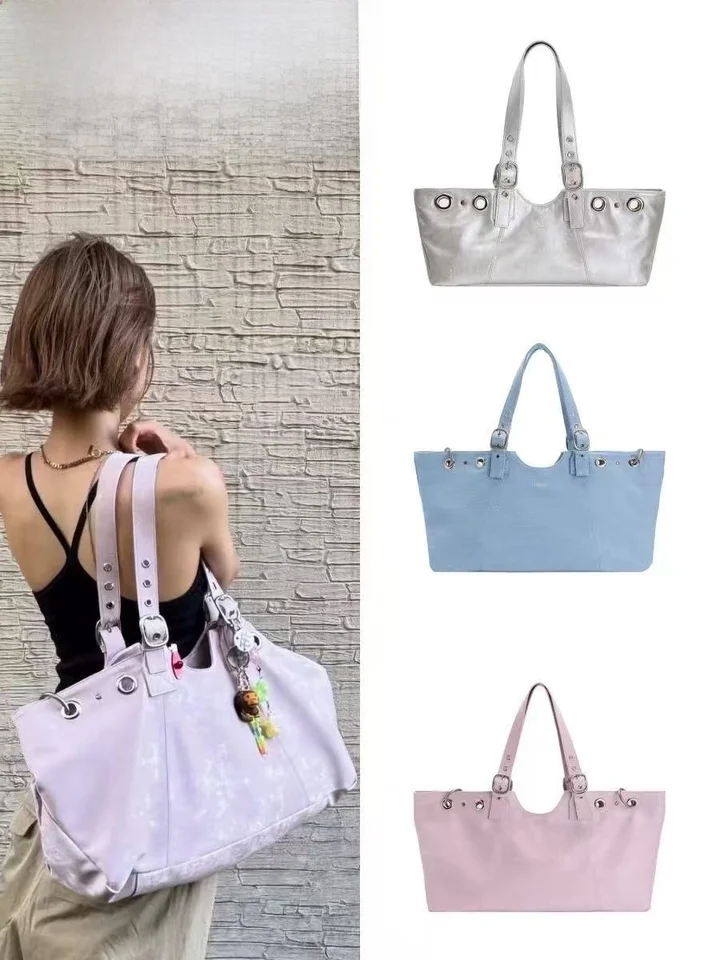 Hieta Y2K Large Capaci Faionable Tote Bag Casual Simple Sle