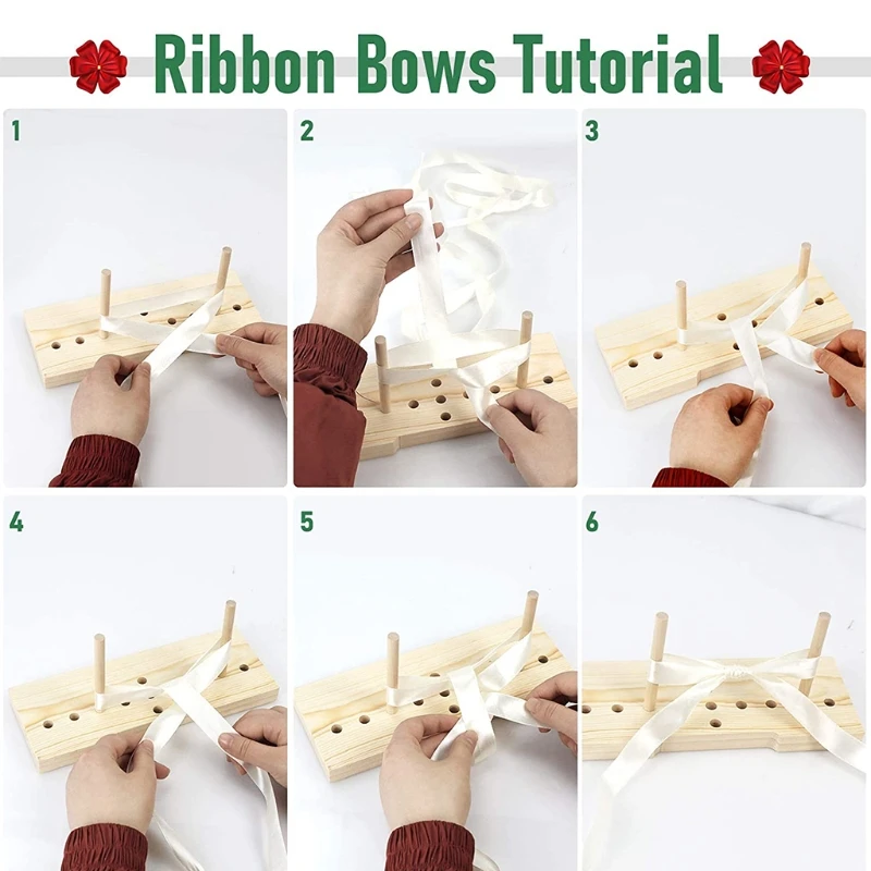 Bow Maker for Ribbon Wooden Wreath Bow Maker Tool for Creating Gift Bows Party