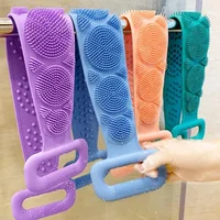 Body Sponge Silicone Brushes Bath Towels Scrubber Rubbing Back Peeling Massage Shower Belt Extended Skin Clean Brushes 1