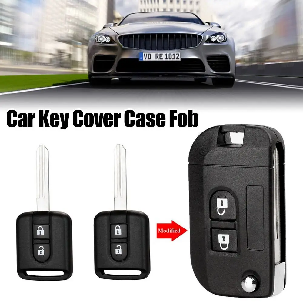 

Modified Car Key Shell 2 Buttons Flip Folding Remote Car Key Shell for Nissan Qashqai Micra Navara Almera Note Primera Sunny