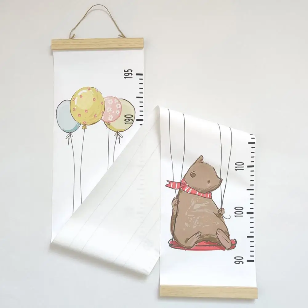 Wooden Canvas Wall Growth Charts Baby Hanging Decorative Chart Height Measure Ruler Removable Wall Sticker for Kids Child Room children height measuring chart